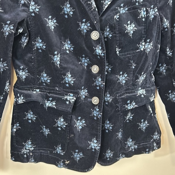 Rebecca Taylor La Vie Celeste Floral Velvet Jacket AND Pant Set XS Pant Sz 25 - Picture 12 of 16